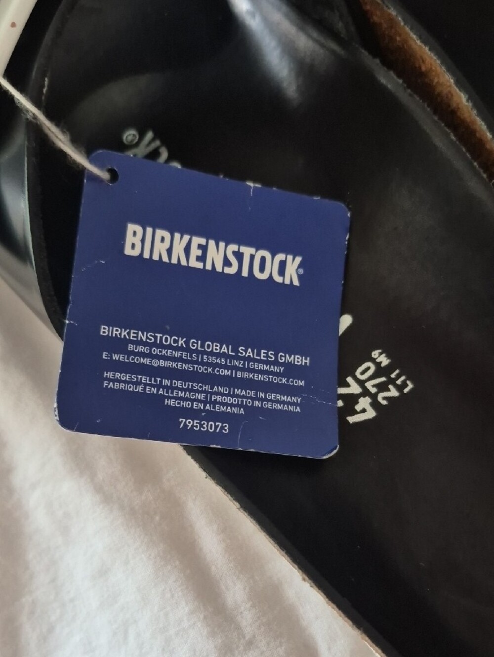 Nwt Birkenstock Black Slides with Big Black/White Buckles - Picture 2 of 4